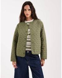 ONLY - Heart Quilted Jacket - Lyst