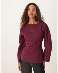 ASOS - Seam Detail Waisted Long Sleeve Tee - Lyst