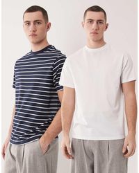 ASOS - Essentials 2 Pack Regular Fit T-Shirt - Lyst