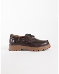 SEQWL - Mexton Chunky Lace Up Boat Shoes - Lyst