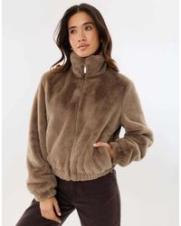Threadbare - Faux Fur Bomber Jacket - Lyst