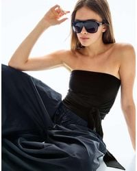Bershka - Bandeau Top With Tie Detail - Lyst