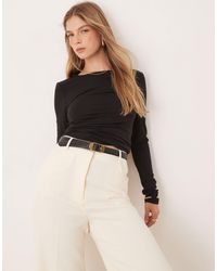 Gina Tricot - – langärmliges oberteil aus jersey - Lyst