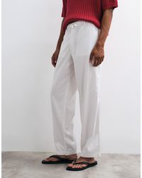 Jack & Jones - Linen Mix Pants With Drawstring - Lyst