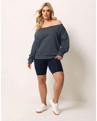 Yours Clothing - Off Shoulder Sweatshirt - Lyst
