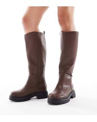 London Rebel - Olivia Chunky Knee Boots - Lyst