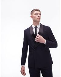 TOPMAN - Premium Wool Rich Tux Suit Jacket - Lyst