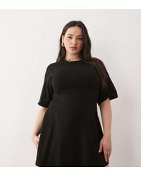 ASOS - Asos Design Curve Cinched Seam Detail Mini Dress - Lyst