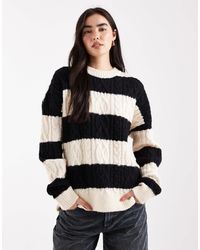 Daisy Street - Oversized Cable Knit Sweater - Lyst