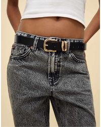 Stradivarius - Basic Riem Met Dubbele Ring - Lyst