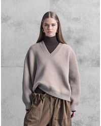 ASOS - Extreme Boxy V Neck Structured Jumper - Lyst