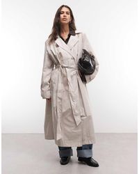 Monki - Gabardina Larga-Neutro - Lyst