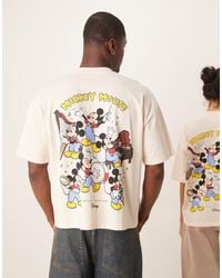 ASOS - Disney Unisex Boxy Oversized T-shirt With Mickey Mouse Prints - Lyst