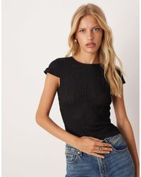ASOS - Textured Ruffle Baby Tee - Lyst