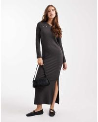 Mango - Teen Knit Maxi Dress With Wrap Detail - Lyst