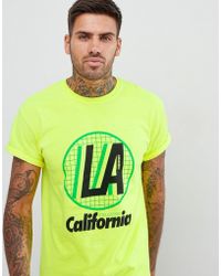 Hellgrnes T Shirt mit California Druck Grün Hellgrnes T Shirt mit California Druck Grün