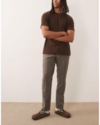 ASOS - Tailored Slim Trousers With Wool Blend - Lyst