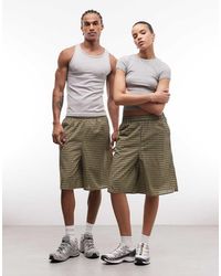 Collusion - Short Met Lange Pasvorm En Gingham Ruit - Lyst
