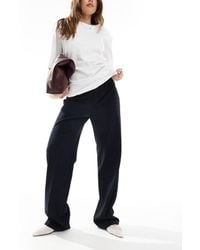 Pull&Bear - Elegante Broek Met Hoge Taille En Rechte Pijpen - Lyst