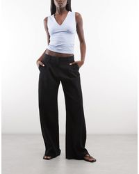 Weekday - Wide Leg Tailored Trousers - Lyst