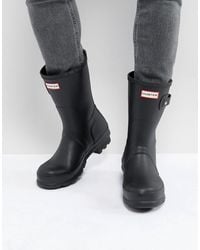 HUNTER Original Short Ladies Wellington Boots - Black