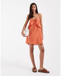 Vero Moda - Frill Trim Cami Mini Dress - Lyst
