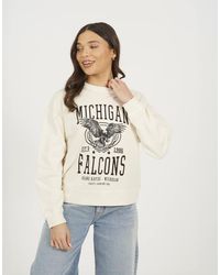 Brave Soul - Acid Wash Graphic Print Sweatshirt - Lyst