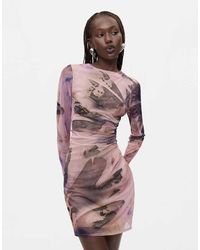 Desigual - Printed Maxi-Sleeve Dress - Lyst