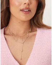 ASOS - – mehrreihige, e lasso-halskette mit himmelskörper-anhängern - Lyst
