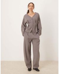 ASOS - Interlock Barrel Leg Sweatpants With Seam Detail - Lyst