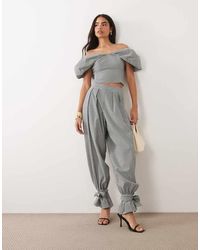ASOS - Co-ord Gingham Balloon Trouser With Tie Cuff - Lyst