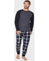 Threadbare - 'Hamilton' Cotton Blend Check Pyjama Set - Lyst