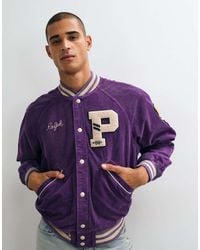 Polo Ralph Lauren - Back Print Corduroy Bomber Jacket - Lyst