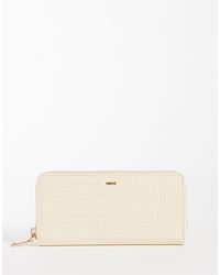 Mango - Croc Effect Long Wallet - Lyst