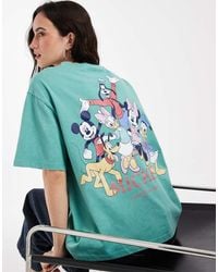ASOS - Disney Oversized T-shirt With Mickey And Friends Print - Lyst