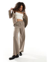 Object - Pantalon d'ensemble ajusté coupe ample - taupe - Lyst