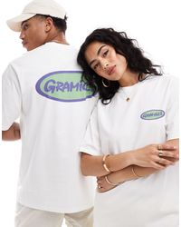 Gramicci - Camiseta blanca unisex con estampado gráfico delantero - Lyst