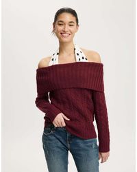 Cotton On - Fluffy Cable Off Shoulder Knit - Lyst