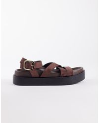 SEQWL - Strappy Flatform Sandals - Lyst
