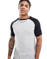 Threadbare - T-shirt à manches raglan - et noir - Lyst