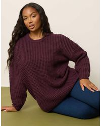 Yours Clothing - Waffle Knit Jumper - Lyst