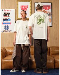 ASOS - Oversized T-Shirt Met Disney Racing Mickey-Print - Lyst