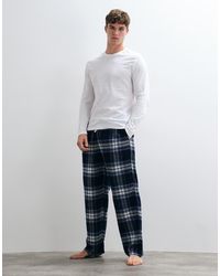 Hollister - baggy Flannel Pyjama Bottoms - Lyst