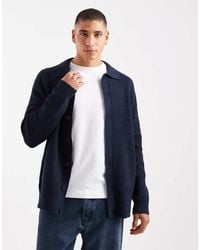 Threadbare - Knitted Button Down Cardigan With Collar - Lyst