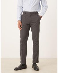 ASOS - Smart Flannel Slim Trousers - Lyst