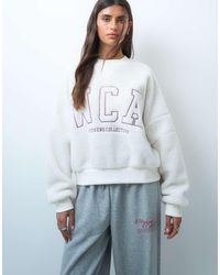 ASOS - Weekend Collective Borg Batwing Sweatshirt With Wca Graphic - Lyst