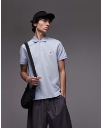 Tommy Hilfiger - Polo Azul Tenue De Corte Estándar De Tejido Texturizado De - Lyst
