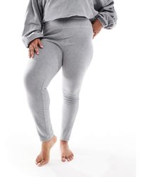 ASOS - Asos Design Curve Lounge Mix & Match Fleece legging - Lyst