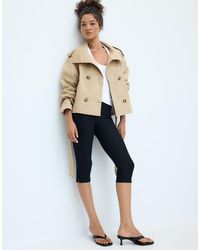 Stradivarius - High Neck Trench Coat With Belt - Lyst