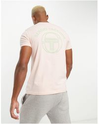 Sergio Tacchini - Camiseta rosa con estampado trasero graciello - Lyst